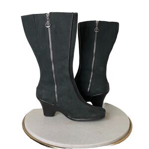 Timberland Women’s Uptown Tall Black Nubuck Leather Boots Style 98367 Sz.9.5